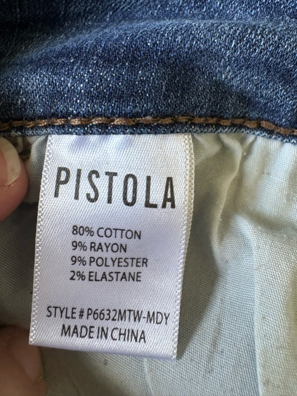 pistola Classic High-Rise Skinny Jeans in Blue Wash - Picture 5 of 6